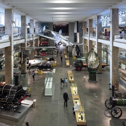 Images of families enjoying the museum on the first day of opening, abiding by social distancing/Covid-19 regulations. General shots for external Comms which show people enjoying our museum safely. Making of The Modern World Gallery, Science Museum, London, August 2020.